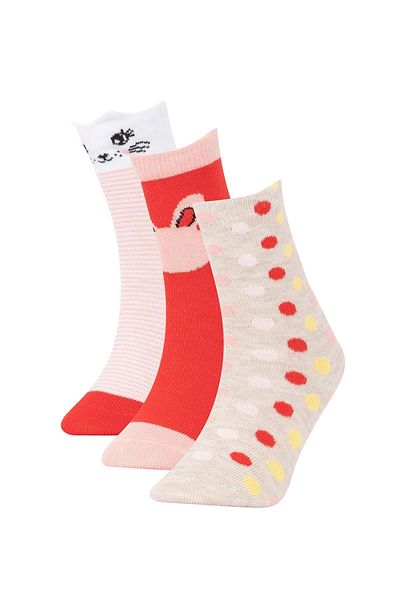 DeFacto Baby Girl 3-Piece Cotton Towel Socks