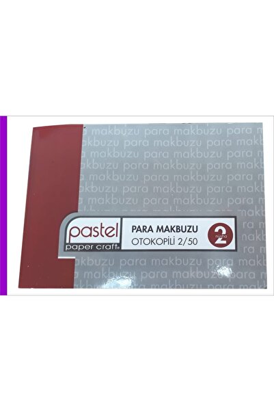 Pastel Para Makbuzu 1 Asıl 1 Suret 2 Nüsha 2/50 Otokopili 14x20 Cm Ölçülerind...