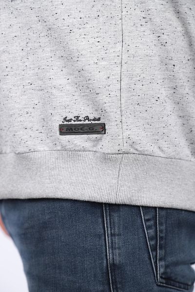 Starbattal Φούτερ μεγάλου μεγέθους Crew Neck Δερμάτινο Arma 22703-γκρι