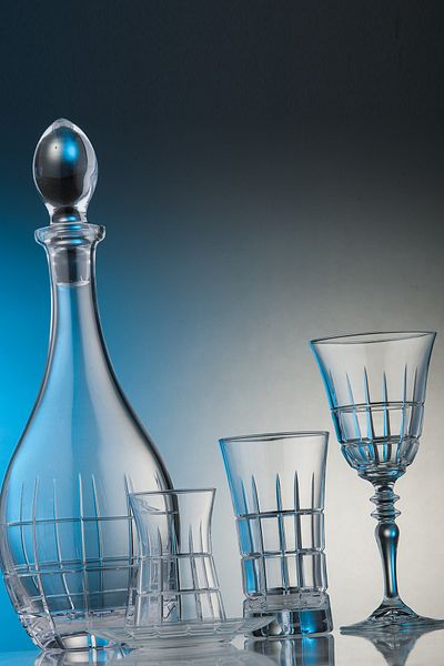 KCD Carre 61 Piece Glass Tableware Presentation Dowry Set Bottled Water Cup Set Cutting Hand Decor