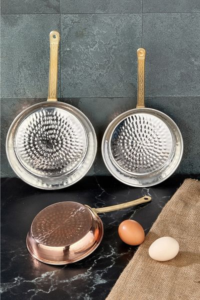 Cooker 3-Piece Copper Omelette and Pan Set