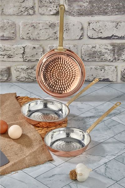 Cooker 3-Piece Copper Omelette and Pan Set