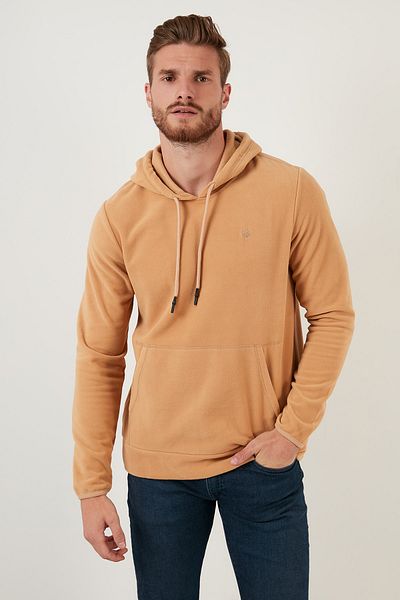 Buratti Fleece pentru bărbați din lână cu glugă cu buzunar cangur 5906032