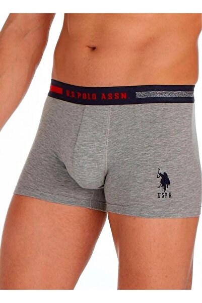 U.S. Polo Assn. Ανδρικά μπόξερ 3 συσκευασιών ασπρόμαυρη μπλε ναυτική ζώνη με εμπριμέ βαμβακερή λύκρα