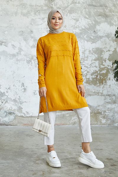 MODAEFA Seersuckered Knitwear Sweater