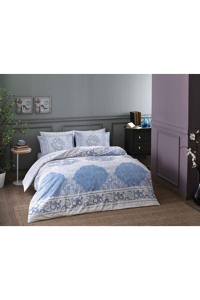Taç Basic Ranforce Double Duvet Cover Set Light Blue