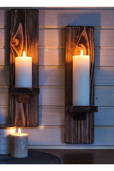 Genel Markalar 2li Duvar Tipi Mum Rafı Mumluk 2limumluk