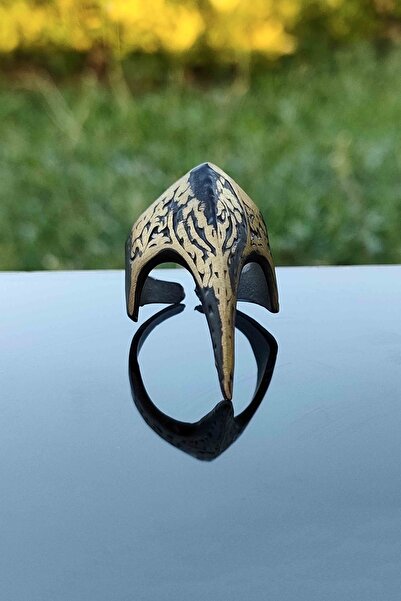 TREND COLLECTİON Zihgir Model Adjustable Black-gold Men's Ring