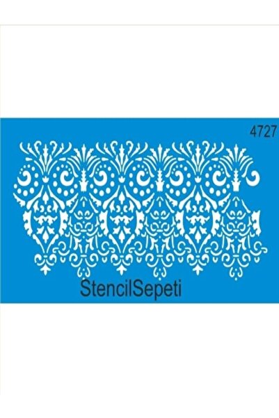 DERYA DESİNG ART St4727 Model Edge Pattern Stencil - 20X40 cm