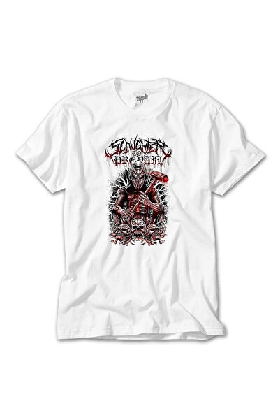 Z zepplin ذبح لتسود الجمجمة تي شيرت أبيض