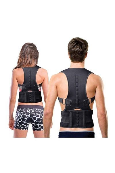 osatio Unisex Black Upright Posture Back Corset Shoulder Back Corset