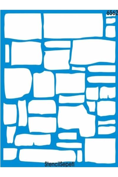 DERYA DESİNG ART قالب استنسل نمط الطوب St6562 40x40 سم