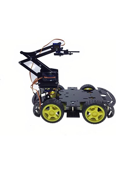 Arduino Emes Robotik Robot Kollu 4wd Engelden Kaçan Ve Çizgi Izleyen Bluetoothlu Araç Seti