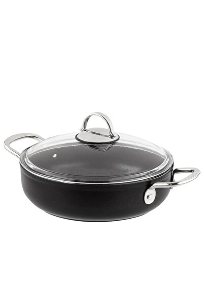 Nehir Titanium Siyah Basık Tencere 22 Cm 2.25 Lt