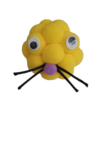 Be Cat Cat Play Ball Yellow Pompom Moustache Ball