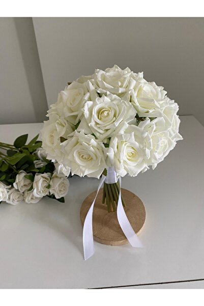 Botanikelbuketleri Beyaz Fantazi Güllü Gelin Çiçeği