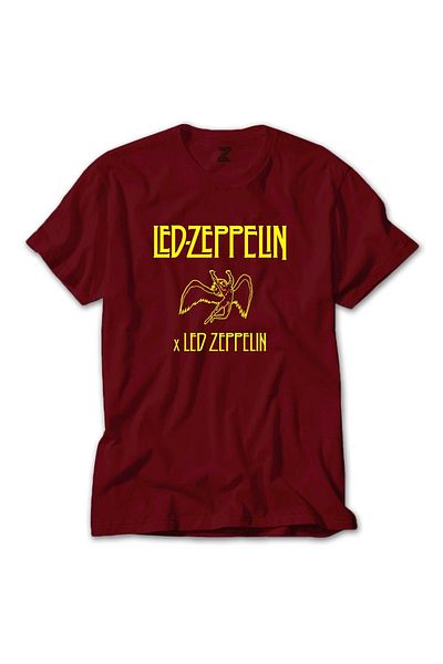 Z zepplin Κόκκινο T-shirt Led Zepplin Angel