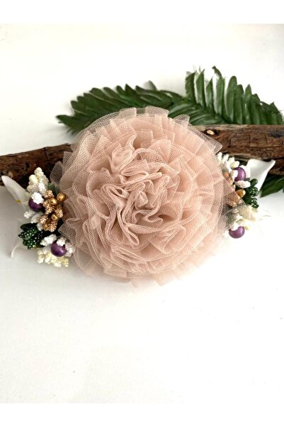 canan dizayn Accesoriu cataramă cu flori și semințe 16x10 cm (1 bucată)