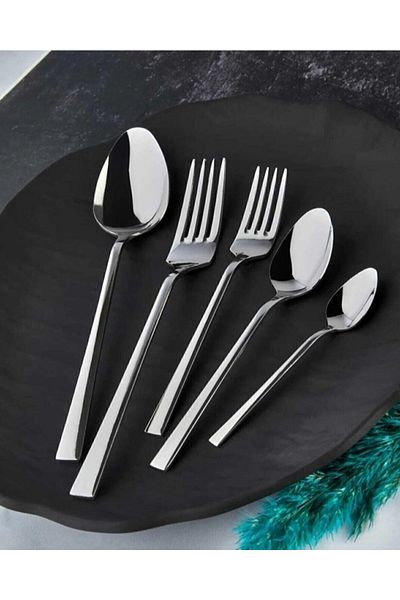 AradığınBurda 6-Piece 30-Piece Natural Cutlery Set Flat Model