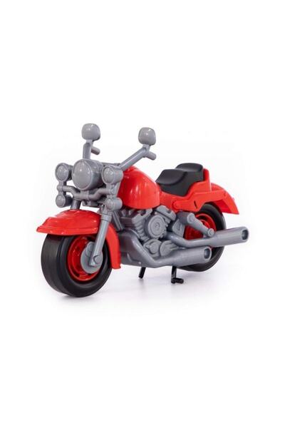 Polesie Yellow Gray Color Friction 27 cm Toy Cross Motorcycle