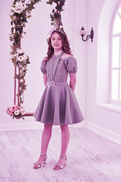 N.Y.YILDIZ Παιδικό βραδινό φόρεμα Star - Μπαλόνι μανίκι και φούστα