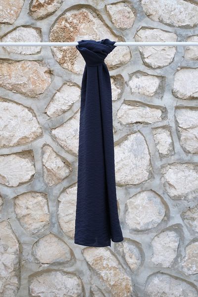 Ramada İpek Kraş Viscose Jazz Shawl Navy Blue