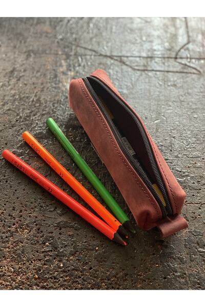 zarif atölye Koža Držač za olovke i kutija za šminku Original Koža