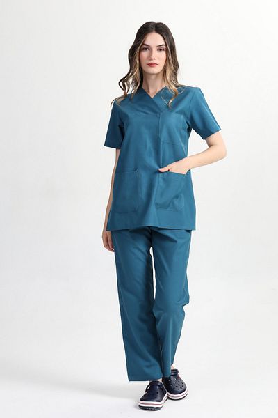 BAŞAK Doctor and Nurse Jersey Zarfyaka Set - Ύφασμα Alpaca