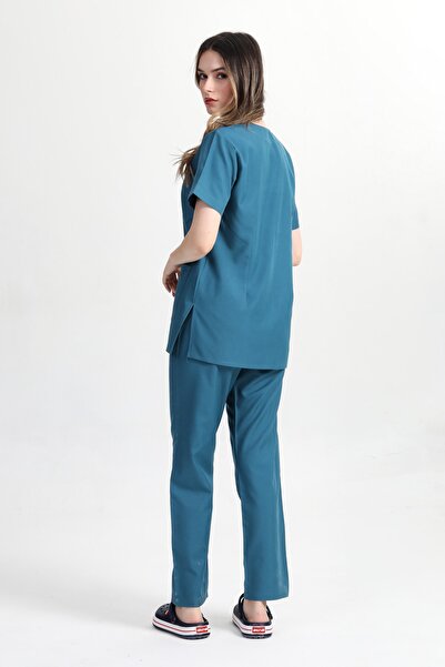 BAŞAK Zarfyaka Doktor Hemşire Forması Takım (alpaka Kumaş).