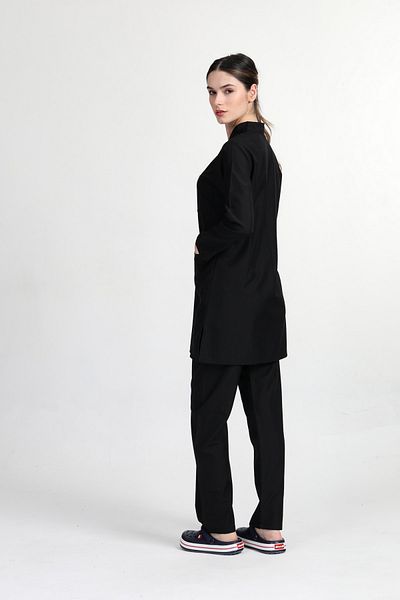 BAŞAK Set de tricou pentru femei, din bumbac, din lycra neagră, Hijab Doctor Nurse
