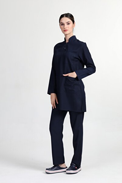 BAŞAK Lacivert Alpaka KumaşTesettür  Forma Takım