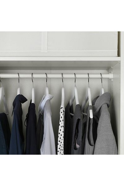 IKEA Συμπληρωματικός σωλήνας κρεμάστρας, λευκό, ντουλάπα, κρεμάστρα ρούχων πουκάμισου 75 εκ.