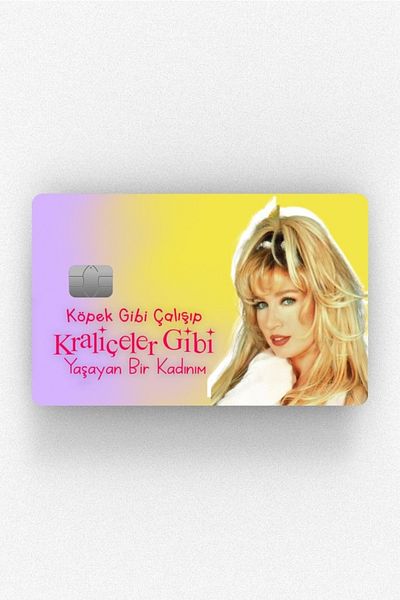 gettsticker Seda Sayan Card Skin Label Like Queens - Συμβατό για την πιστωτική κάρτα της Papara