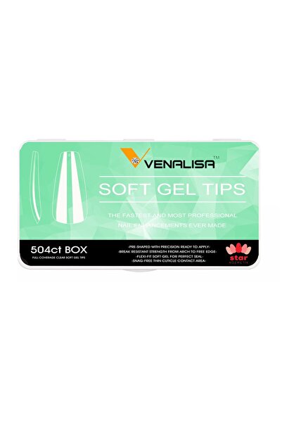 Venalisa Soft Gel Tips Yeni Nesil Protez Tırnak Jel Tips 504 Adet Full Parlak