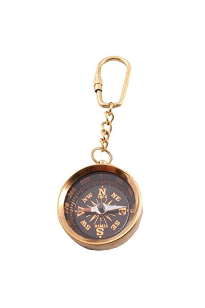 Genel Markalar Kişiye Özel Pirinç Pusula Tasarımlı Anahtarlık