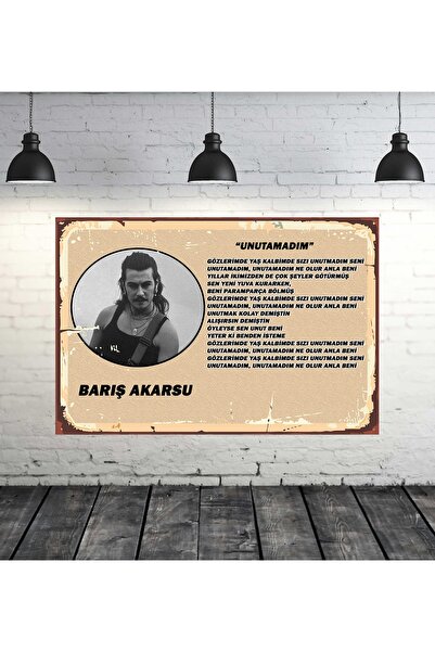 Barış Akarsu I Couldn't Forget Lyrics 20x30 Cm Retro Wooden Painting