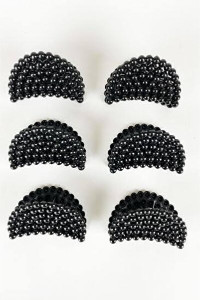 MAKSESUAR Women's Black Pearl Latch Buckle Set of 6