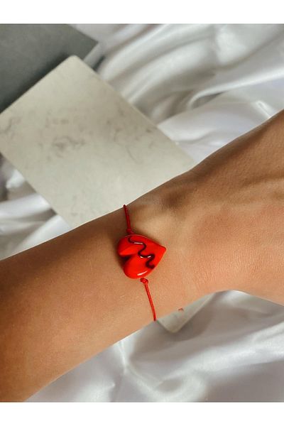SWORDS CONCEPT Handmade Adjustable Murano Glass Heart Bracelet Gift