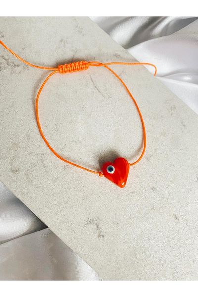 SWORDS CONCEPT Handmade Adjustable Murano Glass Heart Bracelet Gift