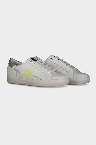 PAUL&SHARK White - Leather and Reflex Detailed Men's Shoes