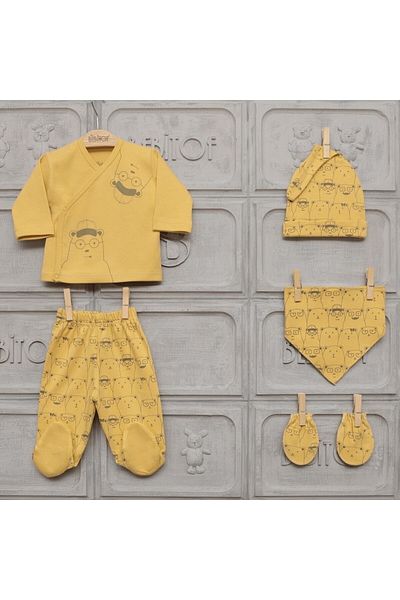 Bebitof Baby Yellow Bulk Teddy Bears Hospital Release Pack of 5