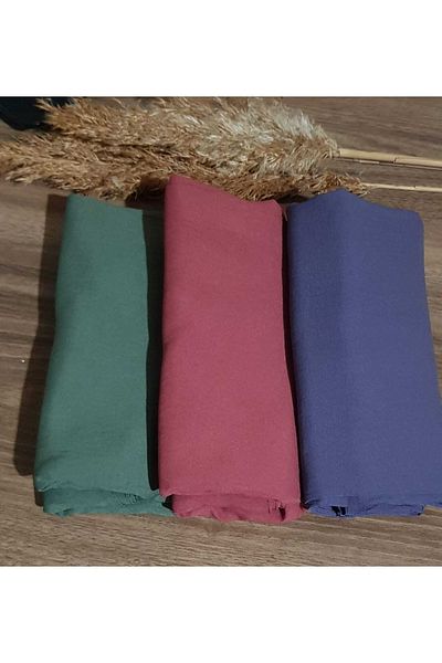 HAR-UM Ticaret Hijab Women's Cotton Jazz Shawl Model-3-Piece