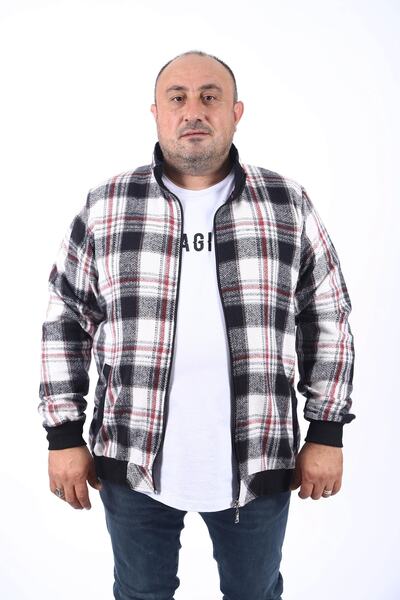 MocGrande Великий розмір Світшот з високим коміром Oduncu 22219-сірий