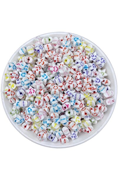 Hedef Bijuteri وجه نموذج نجمة ملون 10 ملم على خلفية بيضاء، خرز إيموجي، خرز هو...