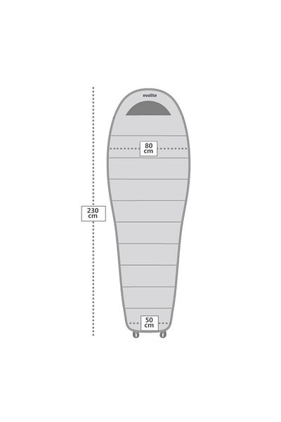 Evolite Alfa Pro Sleeping Bag 0ºc - Red