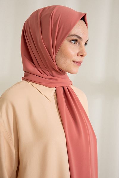 Larissa Scarf Medina Silk Shawl Coral