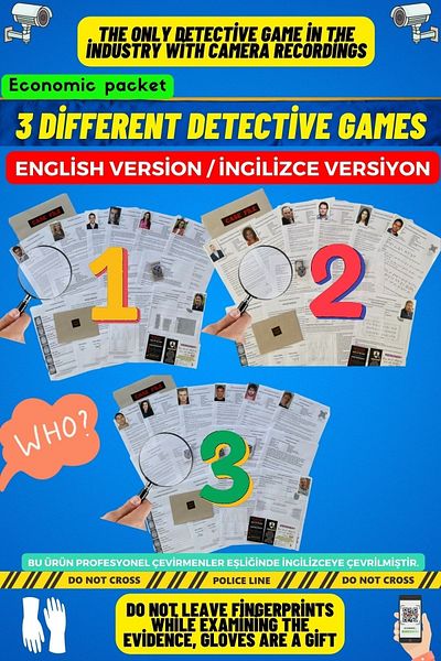 GameBulance 3 Packet -detective Games - Case File - Who Is The Killer - 3 Pack English Detective Game