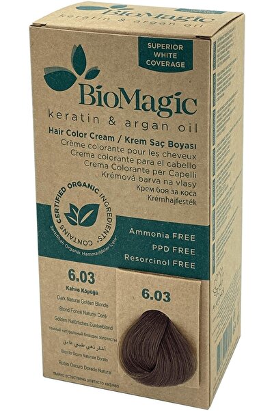 BIOMAGIC Saç Boyası Kahve Köpüğü No: 6.03
