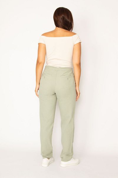 Şans Plus Size Pants - Green - Straight