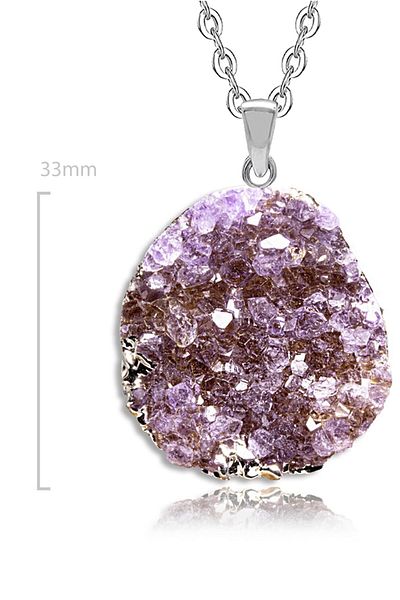 Tesbih Atölyesi Unprocessed Amethyst Natural Stone Necklace (brazil)